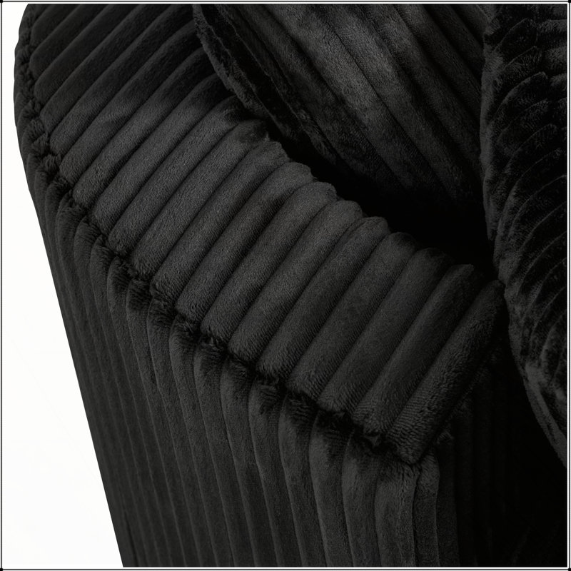 Upholstered 45.87 " Sofa, Black Foam