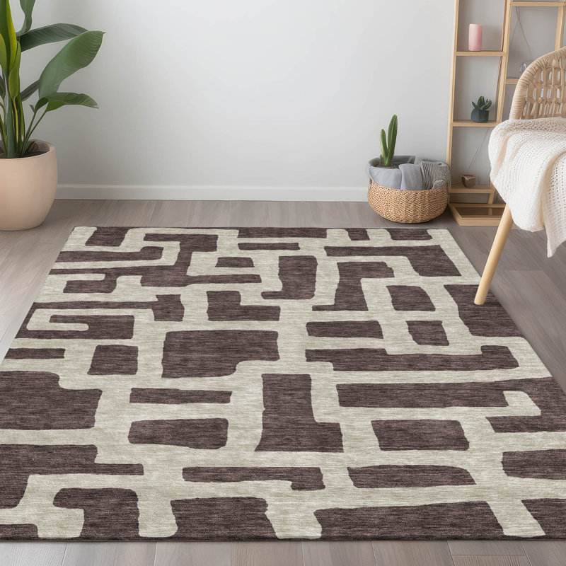 Chaily Abstract Indoor / Outdoor Rug, Rectangle 5' x 7'6"