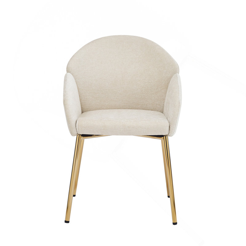 Dining Chair( Set Of 2 ), Beige, Gold
