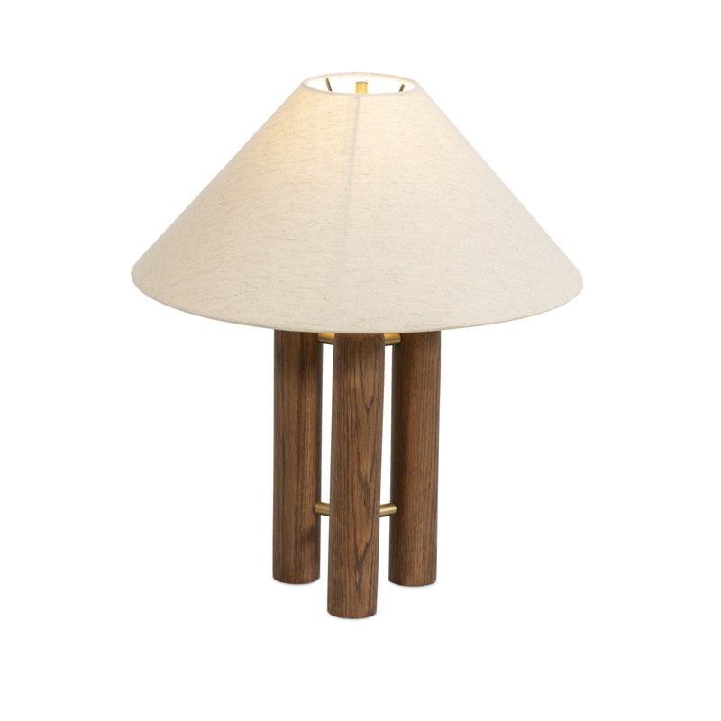 Lampe de table en marbre Yurt, Tanné, Lin lin, Brun