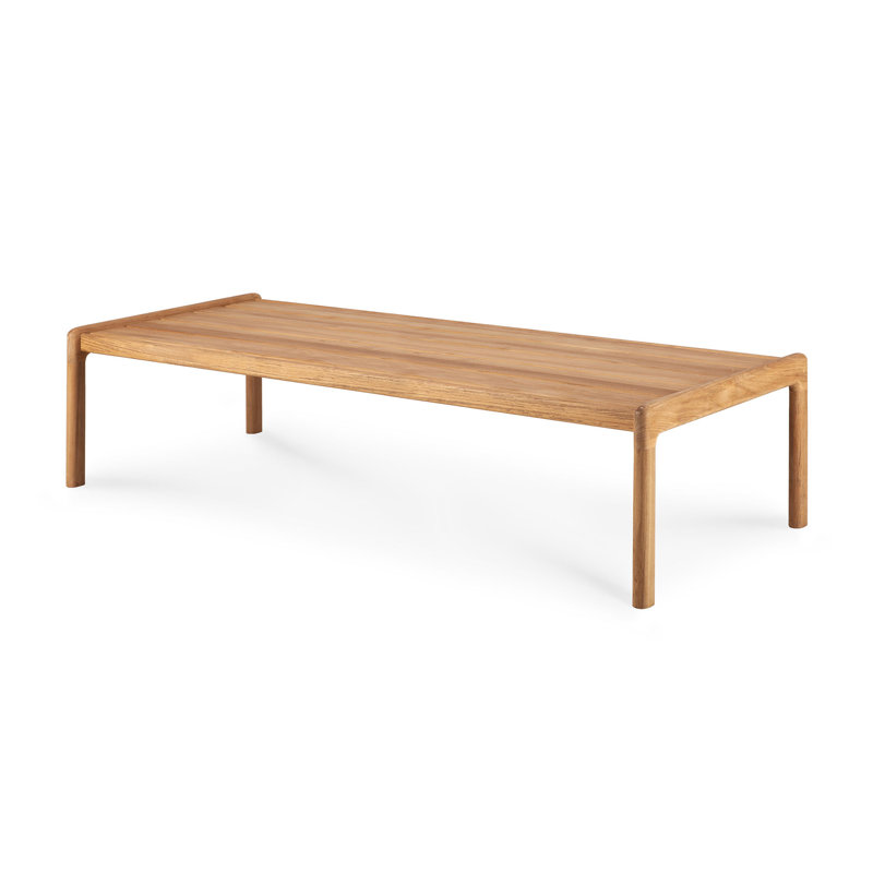 Jack Outdoor Teak Coffee Table, 25.6" x 59.1" x 13.8"