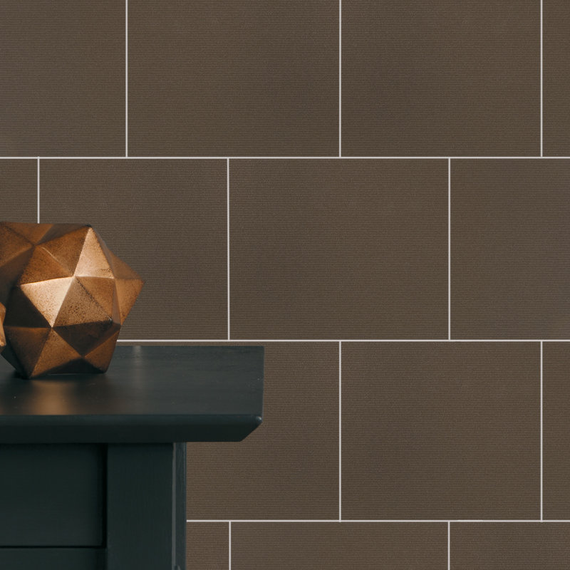 True Story Textured 12'' W x 12'' L Porcelain Throughbody Singular Tile, Chestnut