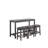 Doe 3 - Person Counter Height Dining Set,4 Piece Counter Height 60"W Pub Table Set with Tufted Linen Stools-1631861703