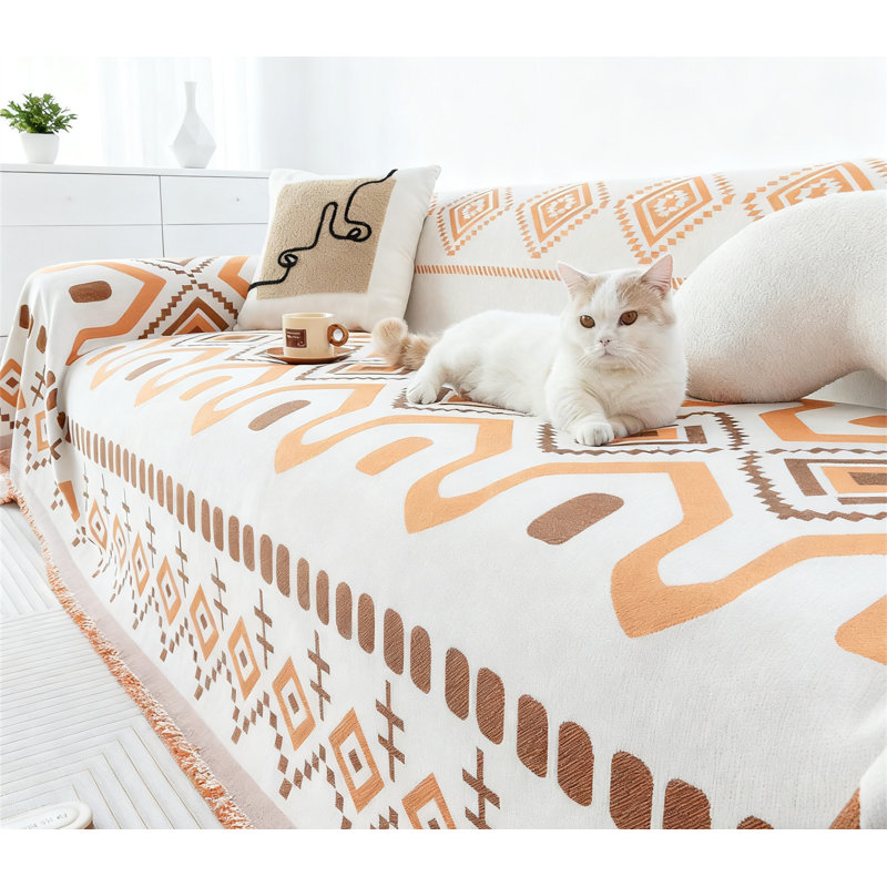 Housse de protection pour canapé en chenille Housse de protection pour animaux de compagnie lavable et antidérapante pour 2 à 3 coussins