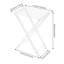 Table basse pliable en acrylique à pieds en X et table basse pour ordinateur portable 11 lb