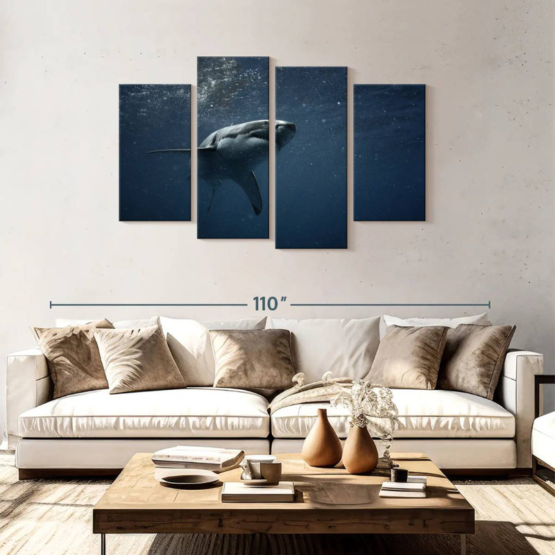 Brampt Great White Shark, 48'' H x 75'' W