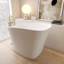 Baignoire autoportante à surface solide de 51,18 po, baignoires pour petits espaces, type assis