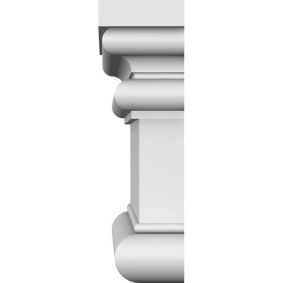 Endurathane Bedford Crosshead, 80" Bottom Width x 81 1/8" Top Width x 3 1/2"H x 7/8"P, Factory Primed