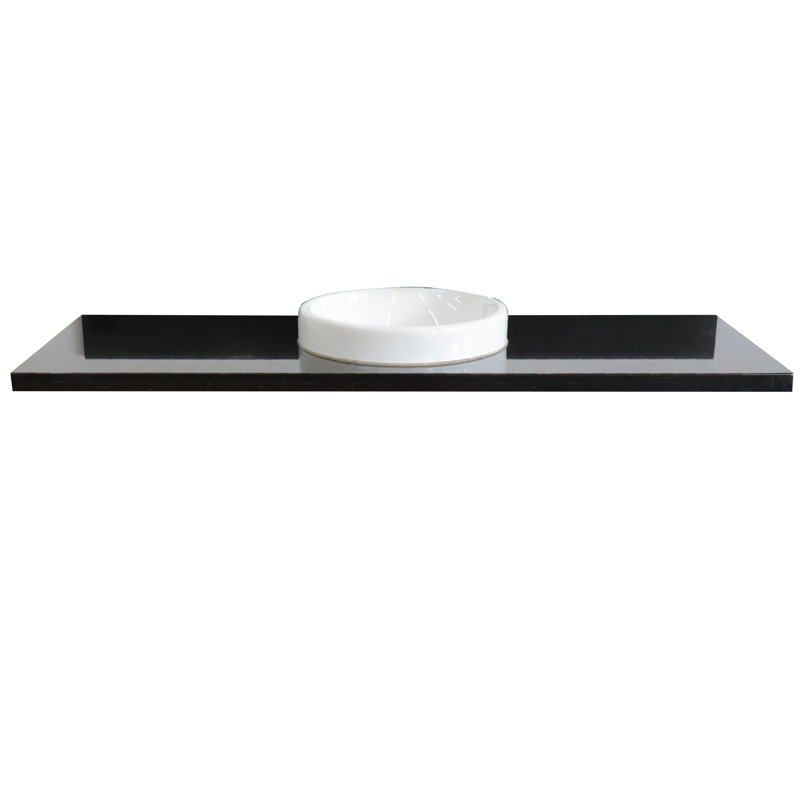 Comptoir de meuble-lavabo simple 61 "avec lavabo, Black Galaxy Granite