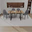 Ensemble de table de salle à manger en bois foncé 55 po et 4 pièces, ensemble de table de salle à manger en bois noir-37876801