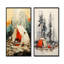 Minimalisme camping voyage collage - camping voyage impressions sur toile ensemble de 2-1507401182-1507401169