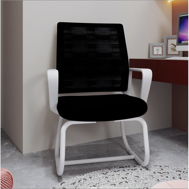 Chaise de bureau moderne minimaliste - structure en métal, douce et confortable, pour la maison et le bureau, disponible en plusieurs couleurs