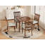 Ensemble de table de salle à manger 5 pièces pour 4 personnes, 1 table de salle à manger pliante en bois + 4 chaises rembourrées, conception compacte pour les petits appartements et les salles à manger-1153141320-1153141325
