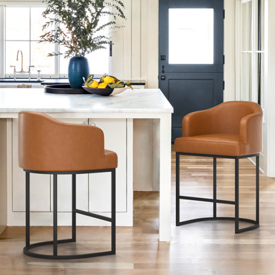 Tabouret de comptoir rembourré Alyce
