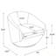 Fauteuil demi-tonneau pivotant en similicuir Aunna-1358442736
