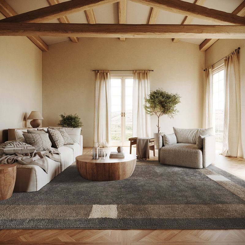 Silja Bordered Rug, Rectangle 6' x 9'