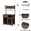 Armoire de rangement latérale 2 en 1 pour chien, armoire de cuisine avec rangement, niche pour chien avec placard