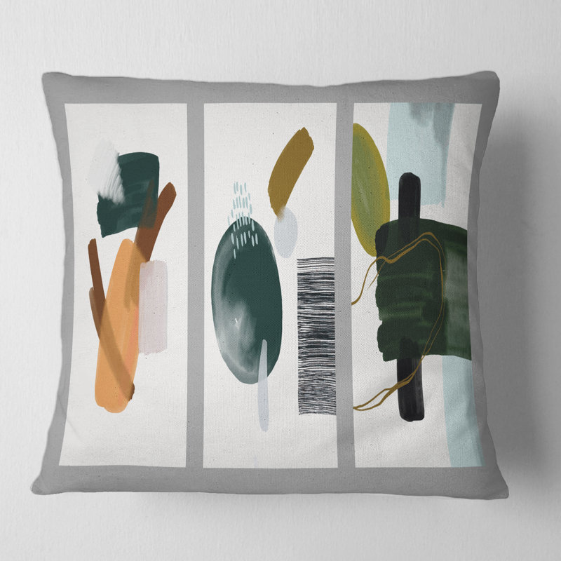 Housse de coussin carré et insert Minimalistic Compostion of Shapes IV, 18" x 18"