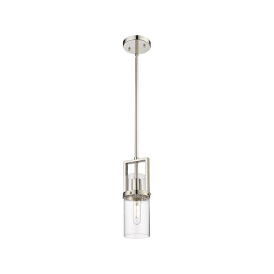 Luminaire suspendu Utopia, 1 lumière, 5 po, nickel poli