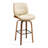 Swivel Upholstered Bar Stool with Solid Wood Frame-205847682