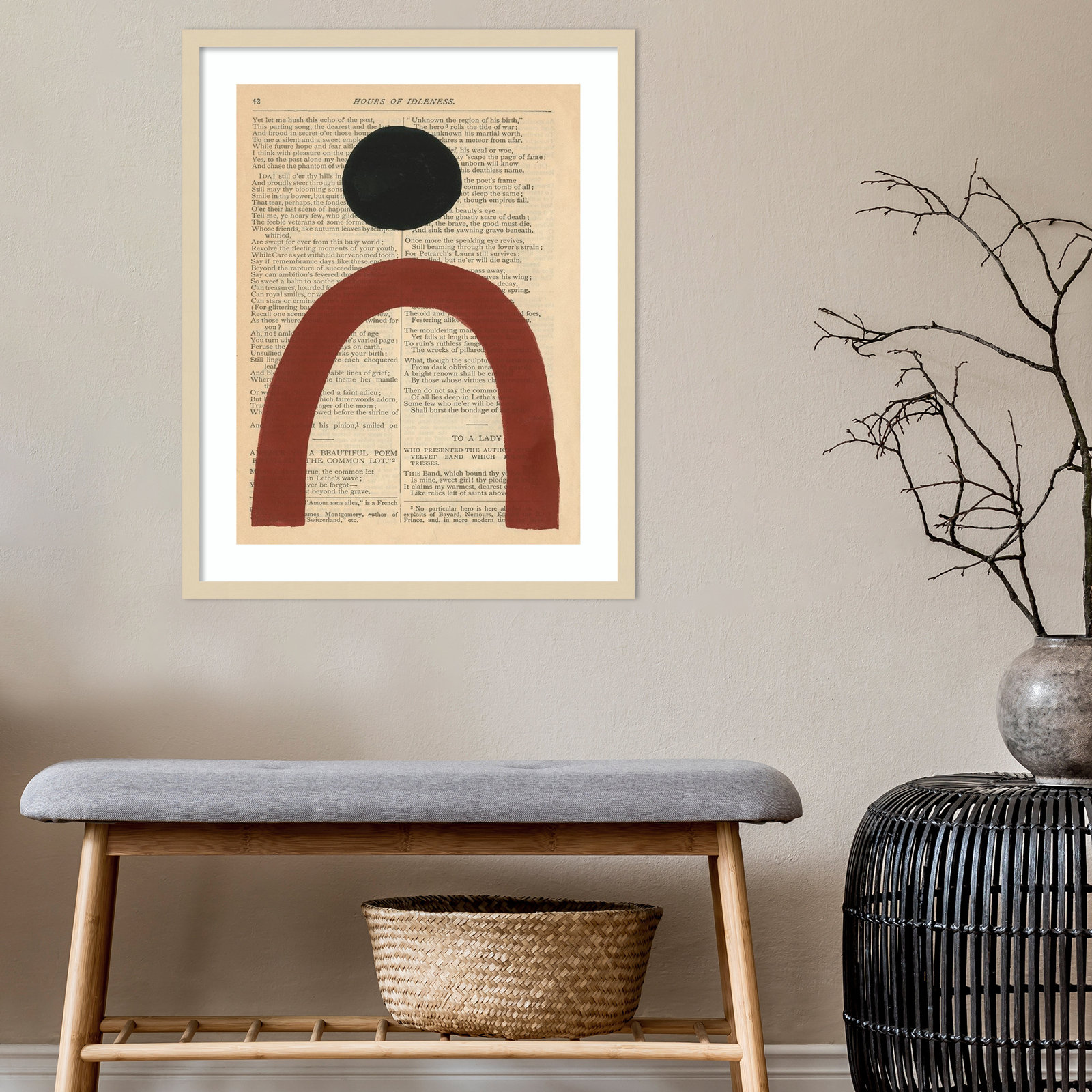 Modern Prose VI by W. Stramel, White Framed Paper, 29.38" H x 23.38" W x 0.88" D