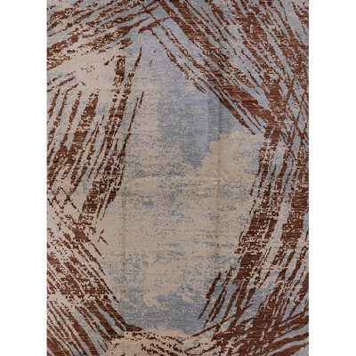 Tapis brun à motif oriental