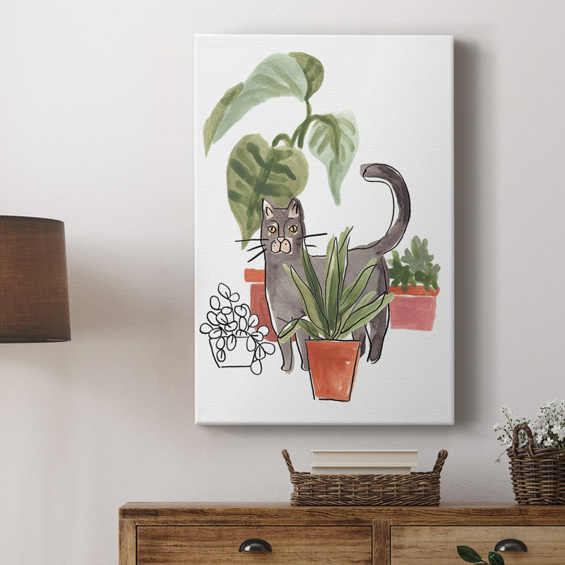 PurrfectPlantsI - Cavas de galerie sur mesure, H 48 po x l 32 po