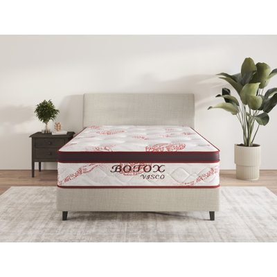 13" Full Plush Eurotop Hybrid Mattress – Premium Quilted Cover – Made in USA – High Density Foam & Individually Pocketed Coils – Pressure Relief – Fiberglass-Free – Bed in a Box