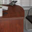 Ensemble bureau d'angle Bowfront Executive, fini rouge