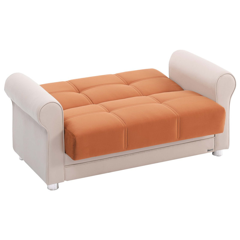Causeuse convertible avec rangement Primenest Ithara Collection, orange, Orange
