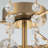 3-light Crystal Flush Mount