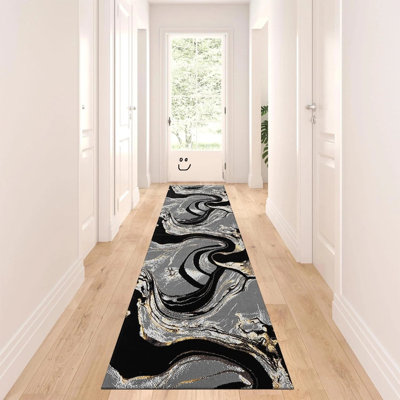 Abstract Flokati Area Rug