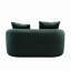 Coussins incurvés foncés à ressorts ensachés de 165,5 cm (65,18 po), 3 coussins décoratifs, solution pour petits espaces pour un confort et une détente optimaux.