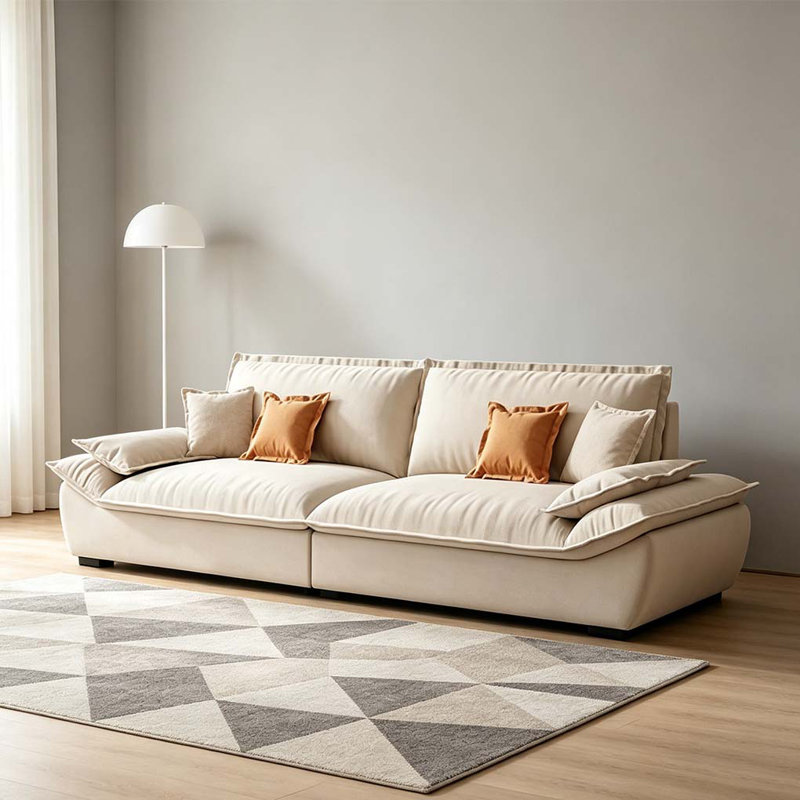 Canapé en tissu voilier, H 33,46 po x l 94,49 po x P 47,24 po