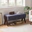 Banc en tissu de chenille décoratif moderne avec pieds en bois massif-779748517-779748519