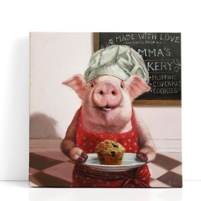 «Pinkies Bakery», reproduction d'art sur toile