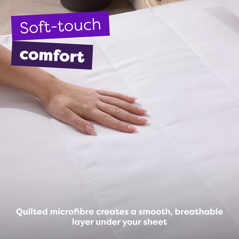 Cosy Nights Mattress Protector – Soft Touch, Breathable & Hypoallergenic Cover with Hollow Fibre Filling – Machine Washable Bed Protection