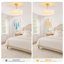 Ventilateur de plafond en cage 18 po avec lumière et télécommande Boho, ventilateur de plafond doré avec lumière, ventilateur de plafond Coastal Chandelier pour chambre à coucher, salon, chambre de bébé