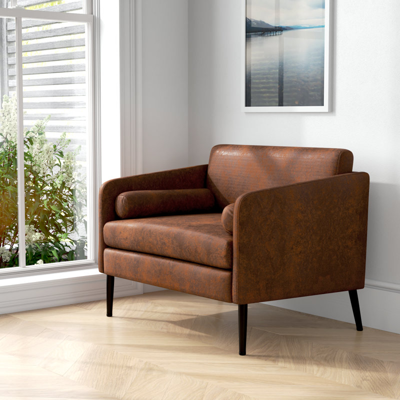Fauteuil de 38,19 po de large Harare, Brun