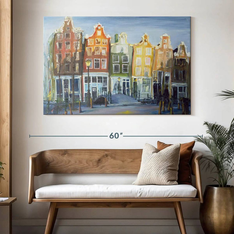 Les maisons Sireci à Amsterdam, H 34 po x l 51 po