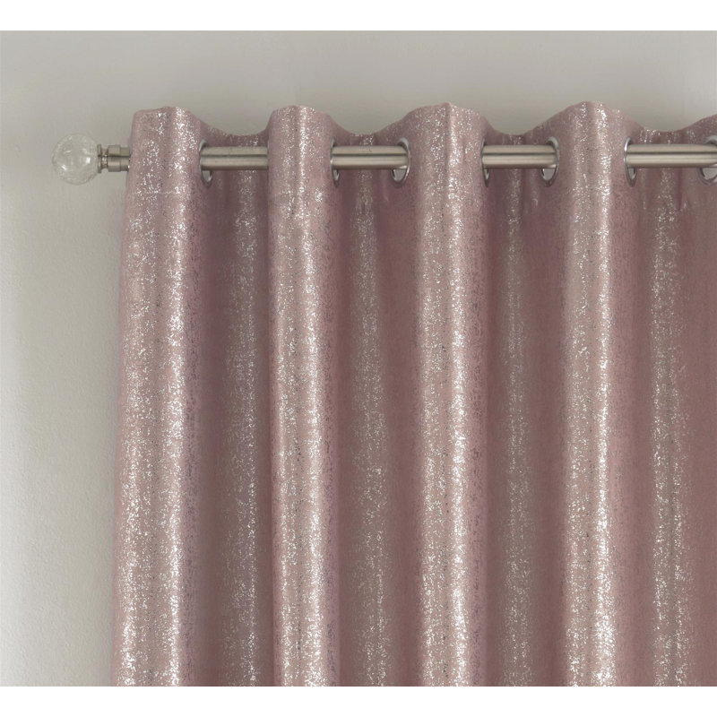 Desiree Blackout Curtain Pair, Pink, Width 229 x Drop 229 cm