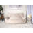 Fila Velveteen 2 Seater Oversized Bean Bag Chair With Armrests, Taupe-1791379000-1791870169