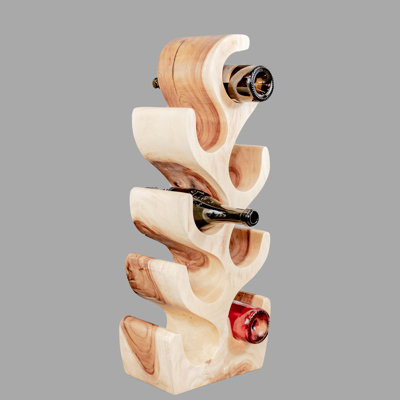 Burruss Solid Wood Tabletop Wine Bottle Rack Brown