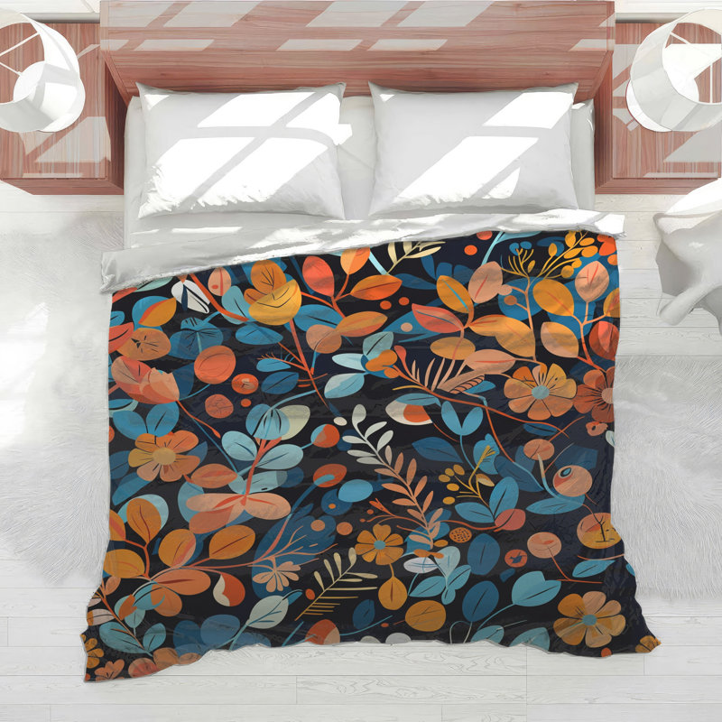 Édredon à motif floral Boho Boho, Lit simple