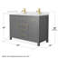 Beckett 48" Freestanding Double Bathroom Vanity with Quartz Top-646743070-646743068-646743041