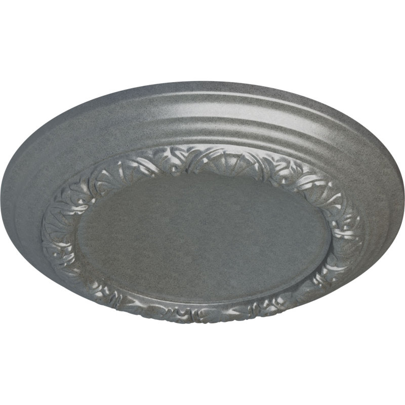 Médaillon de plafond Endurathane Bradford, DE 12 1/2 po x P 3 7/8 po x P 3/4 po (convient aux auvents jusqu'à 6 5/8 po), finition en nuage peinte à la main