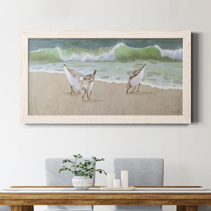 Beach Buddies - Peinture sur toile encadrée, Blanc