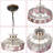 1-Light Pink Tiffany Stained Glass Pendant Light