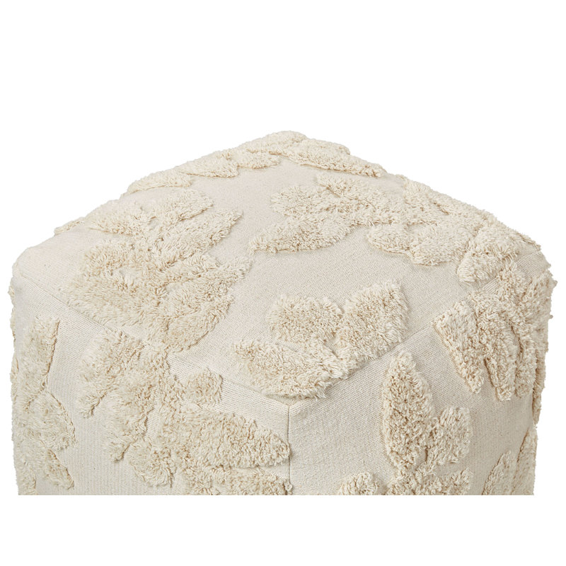 Aracelly 50cm Wide Square Floral Pouf Ottoman
