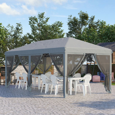 Tente avec auvent Pop Up Outsunny
